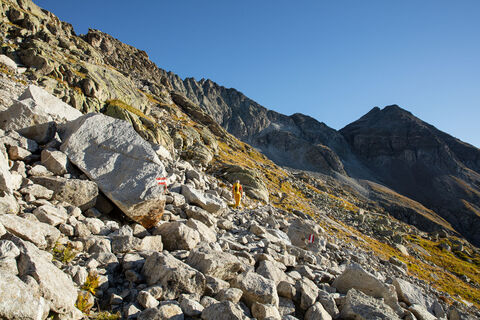 Von der Barmerhütte in Richtung Rosshornscharte