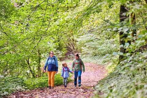 Wandernde Familie