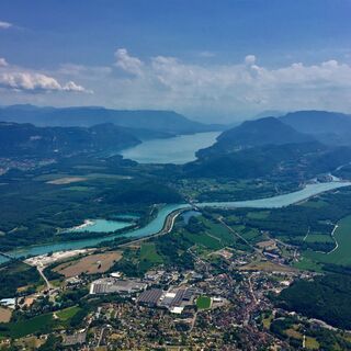 Aussichtspunkt Fenestrez auf das Massiv des Grand Colombier
