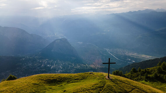 Blick auf die Ebene von Ovronnaz aus