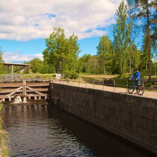 Altes Schleusentor des Saimaa-Kanals
