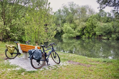Zwischen Bruck und Kapfenberg aufgestaute Mürz