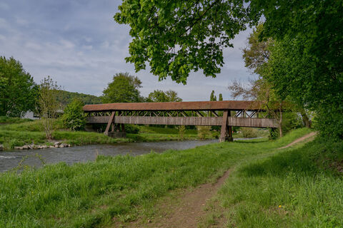 Holzbrücke an der Wutach Tiengen