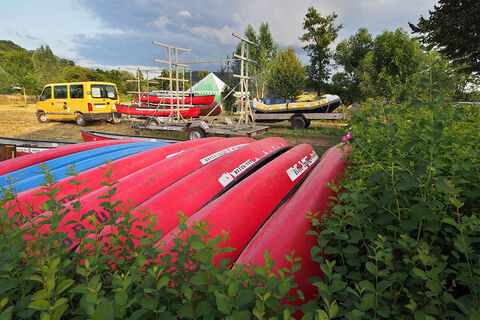 Bootslager an der Werra-Kanu-Aktiv-Station Creuzburg