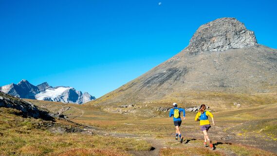 Trailruning mit Blick auf dem Kistenstöckli