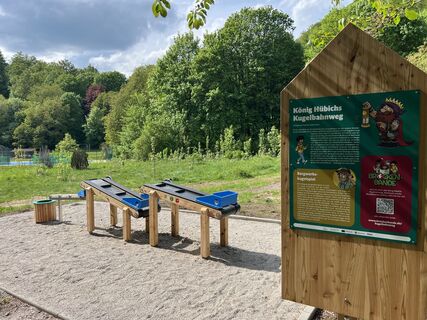 Das Bergwerkskugelspiel an König Hübichs Kugelbahnweg