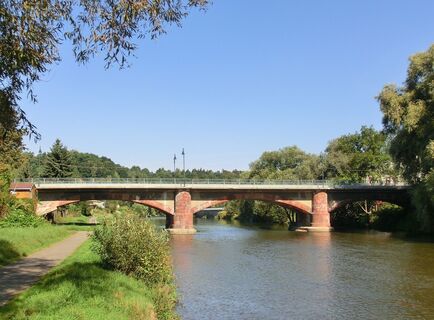 Muldenbrücke Lunzenau mit Zwickauer Mulde
