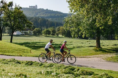 Radfahrer, Landschaft, Sonntagberg