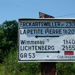 Markierung des Club Vosgien in Erckartswiller
