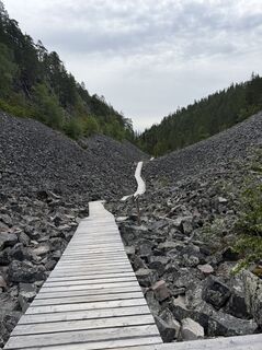 Photo de Angela Asen le long du parcours