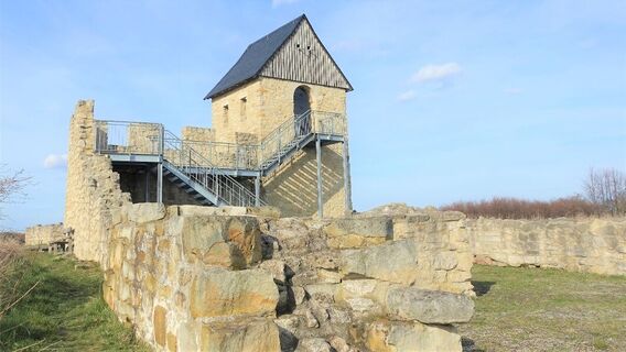 Kaiserpfalz Werla von Süden aus gesehen