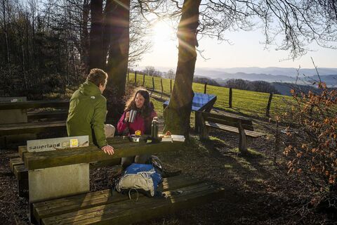 Wanderer bei der Rast