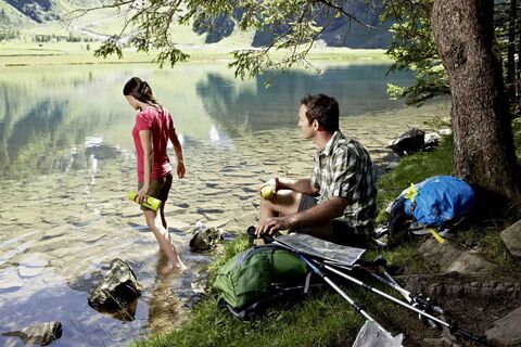 Erfrischendes Bergwasser am Hintersee