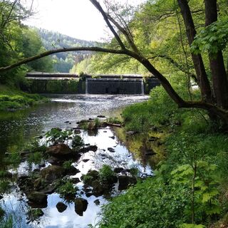die Zschopau hat hier eine wildromantische Flusslandschaft