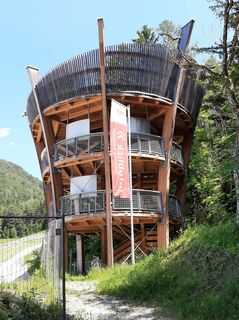 Aussichts- und Infowarte Baustelle Semmering-Basistunnel