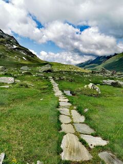 Photo de Kerstin Eyer le long du parcours
