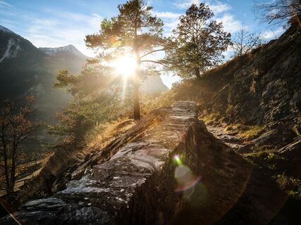 Wanderweg oberhalb Erschmatt
