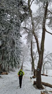 Zdjęcie z Elisabeth Rossa wzdłuż trasy