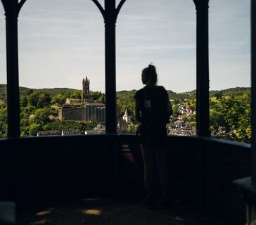 Ausblick vom Rothaarsteig auf Dillenburg