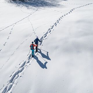 Einsame Spuren im Schnee