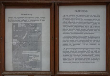 Beschilderung am Start des Spazierganges