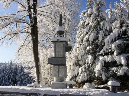 Anton Wildgans-Denkmal im Winter
