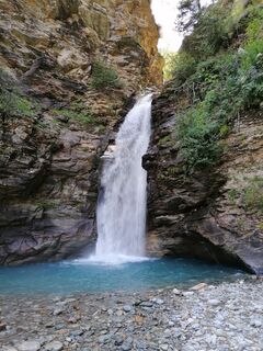 Wasserfall beim Aufstieg zum Lagh da Palü