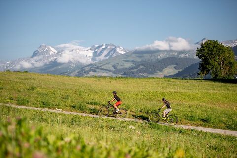 Aufstieg auf dem Bike