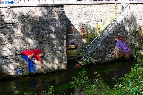 Malerei am Bleichgraben - Meiningen