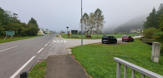 an der B23 Auffahrt zur Schneealpe