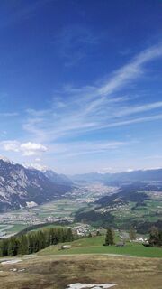 Blick von Stiegelreith über das Unterinntal und Innsbruck