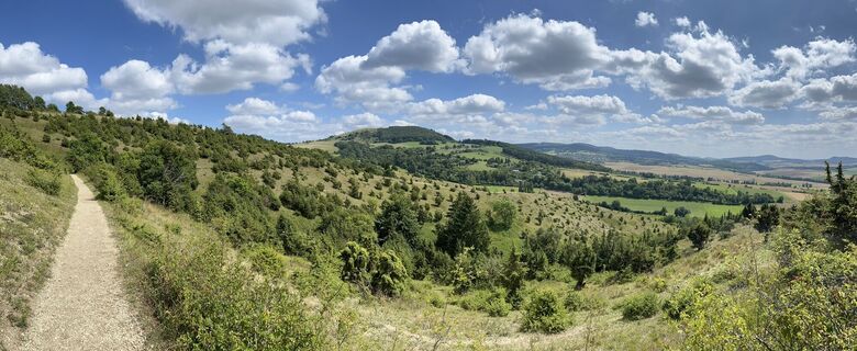 Foto von Siggi unterwegs entlang der Tour