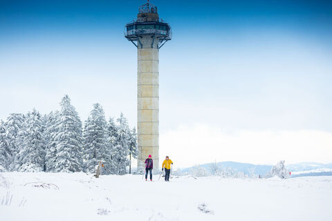 Langläufer am Hochheideturm in Willingen