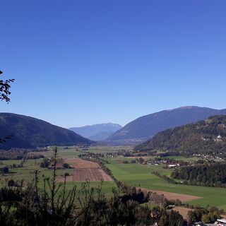 Blick auf Bleistätter Moor von der Pollenitz