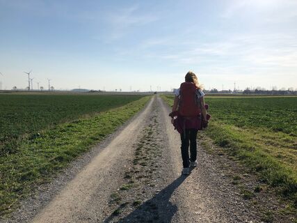 Wanderer am Jakobsweg