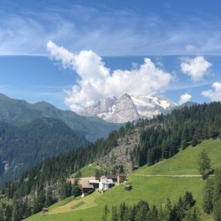 Blick auf den Gletscher der Marmolada