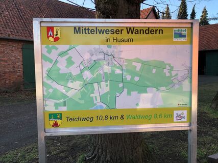 Wandern in Husum Schild