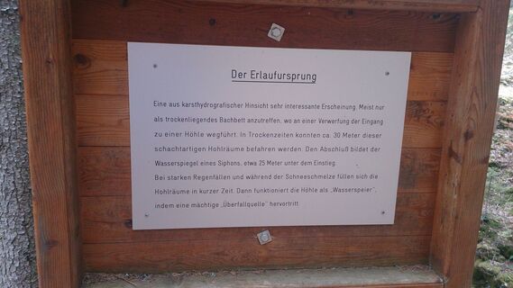 Sagentafel Erlaufursprung