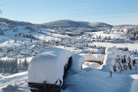 Traumhafter Ausblick zum Ortsteil Oberlehen