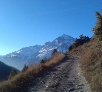 Blick auf die Dent Parrachée von Pierres Longues