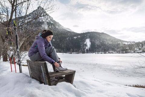 Break from cross country skiing