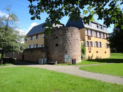 Blick auf die Gustavsburg am Jägersburger Schlossweiher