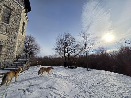 Zdjęcie z Thomas Hillinger wzdłuż trasy