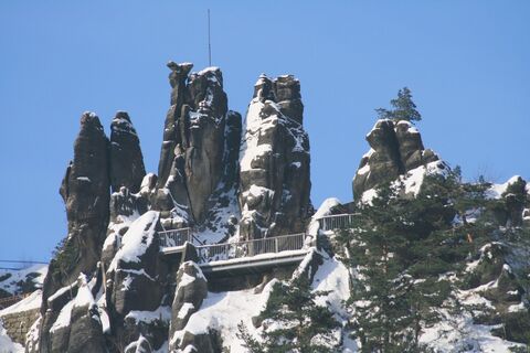 Nonnenfelsen im Winter