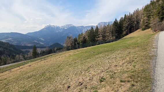 Blick zur Rax mit Heukuppe