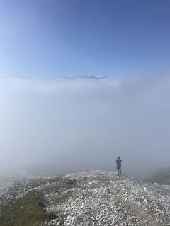 Foto de Lukas Schwarz a lo largo del recorrido