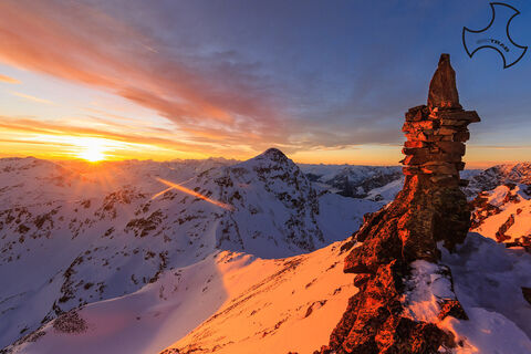 Sonnenuntergang auf der Cima della Manzina