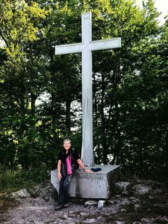 Foto von Christine Arnold entlang der Tour