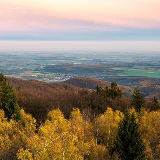 Blick auf Ungarn vom Aussichtspunkt írott-kői