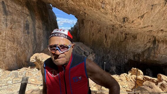 Photo de Claudio Garzetti le long du parcours